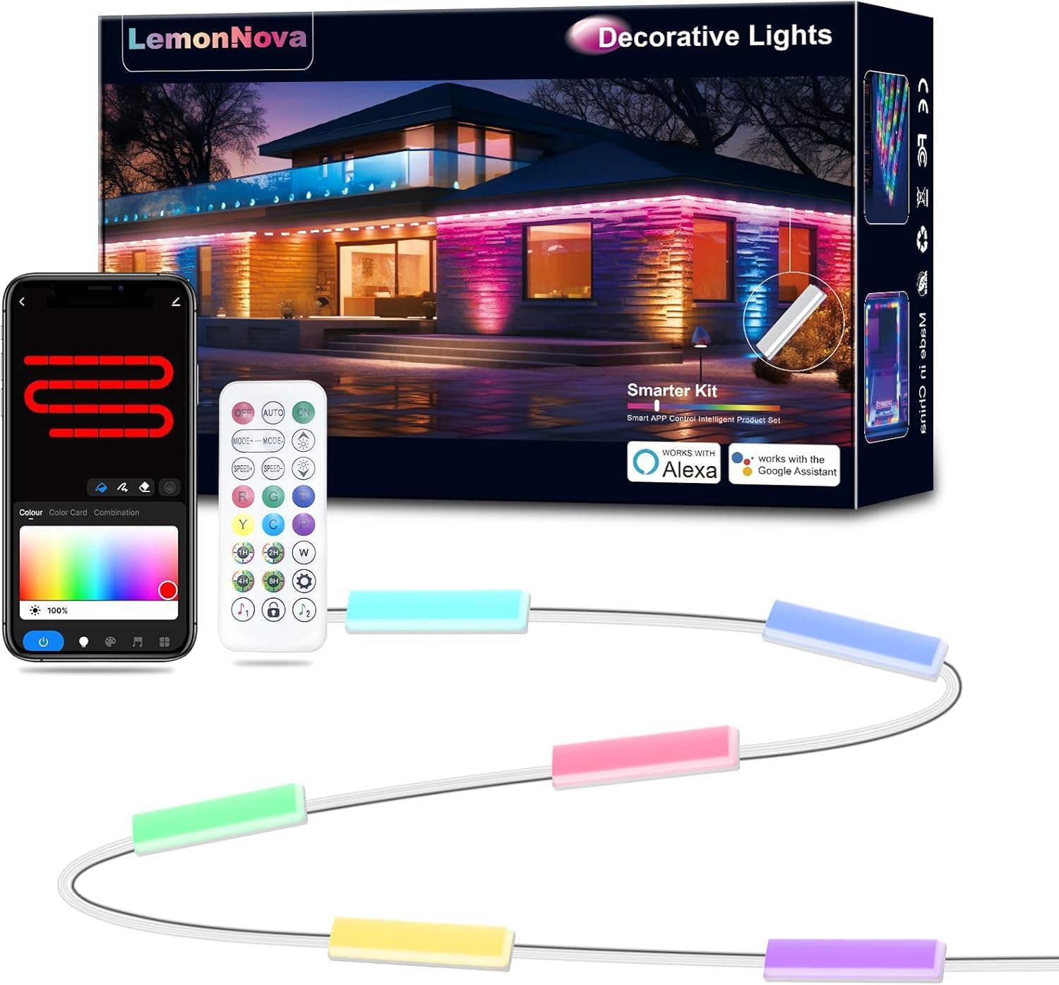 20FT RGB LED Storefront Window Lights – App & Remote Control, Timer, 44 Modes, Waterproof Color 